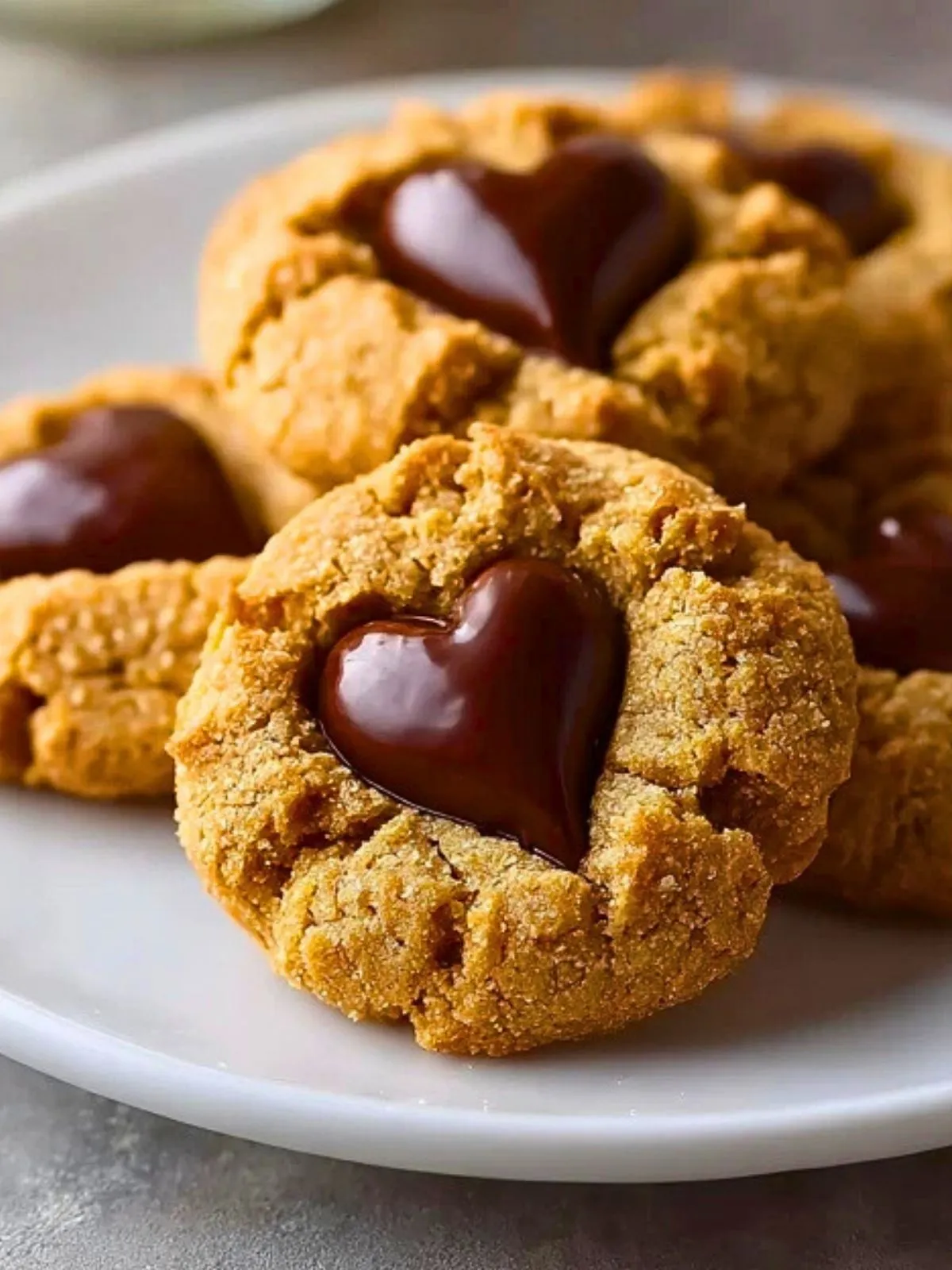 Cookies Au Beurre De Cacahuète Avec Un Cœur Chocolaté (1)