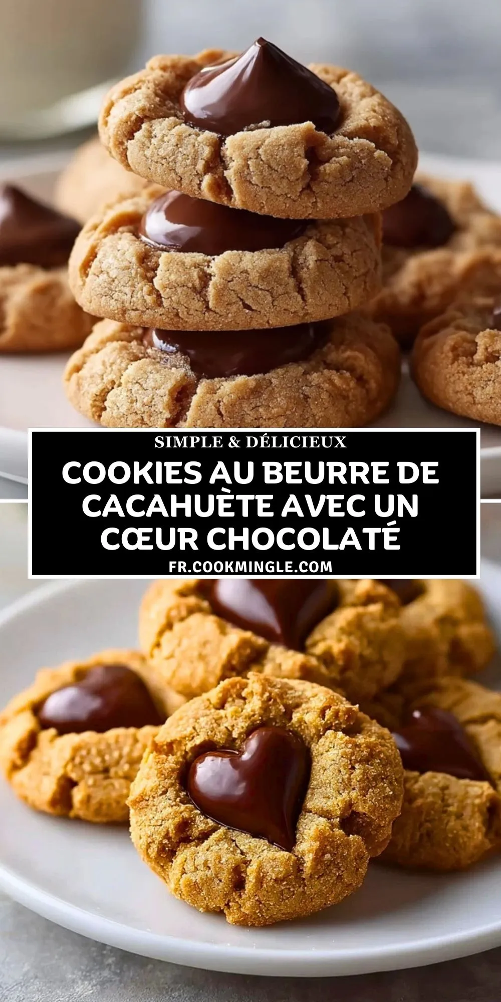 Cookies Au Beurre De Cacahuète Avec Un Cœur Chocolaté (2)