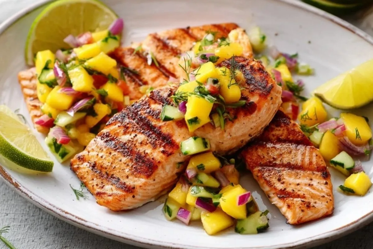 Saumon Grillé Facile Avec Salsa De Mangue