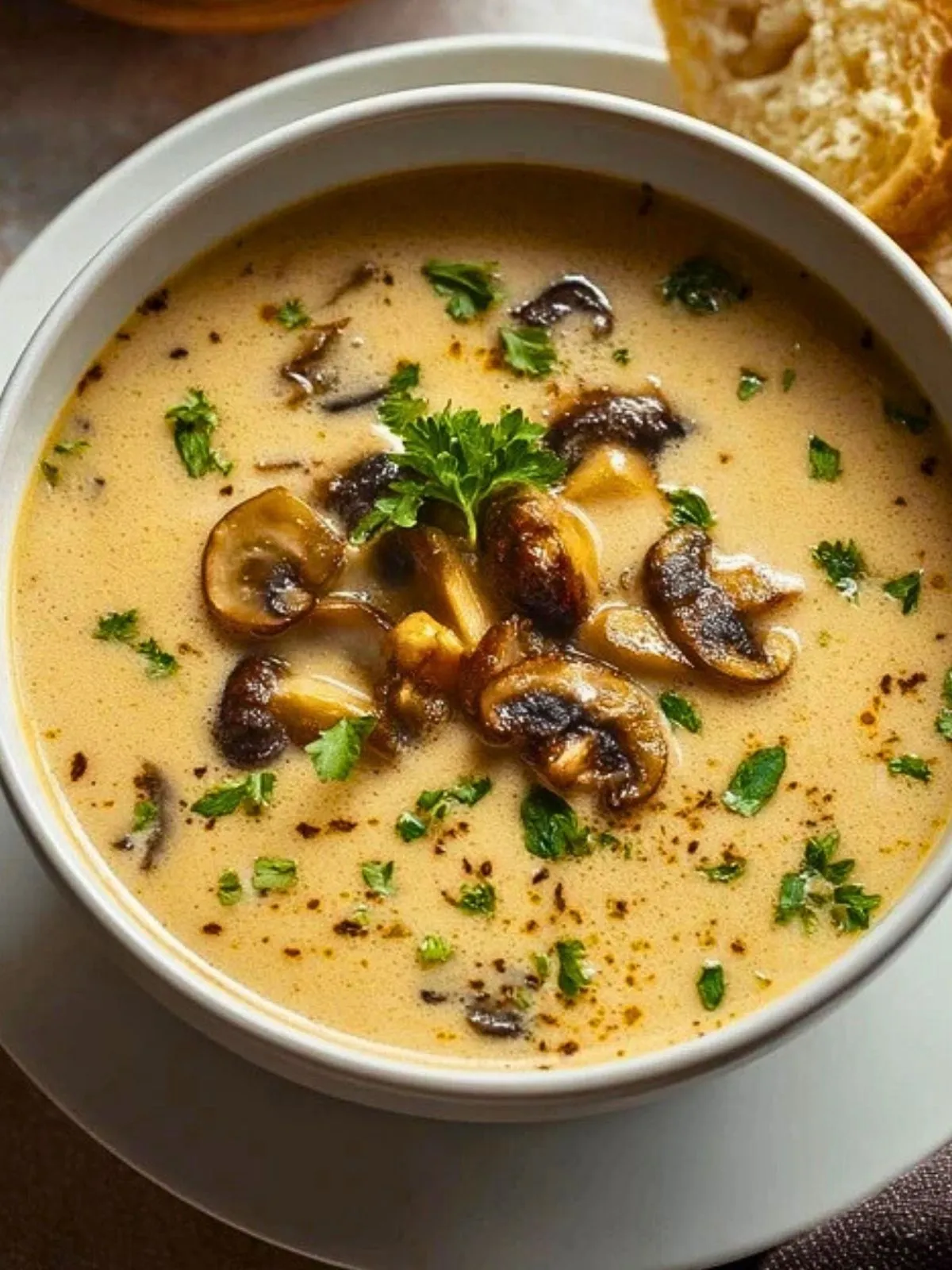 Soupe crémeuse aux champignons à la mijoteuse (1)