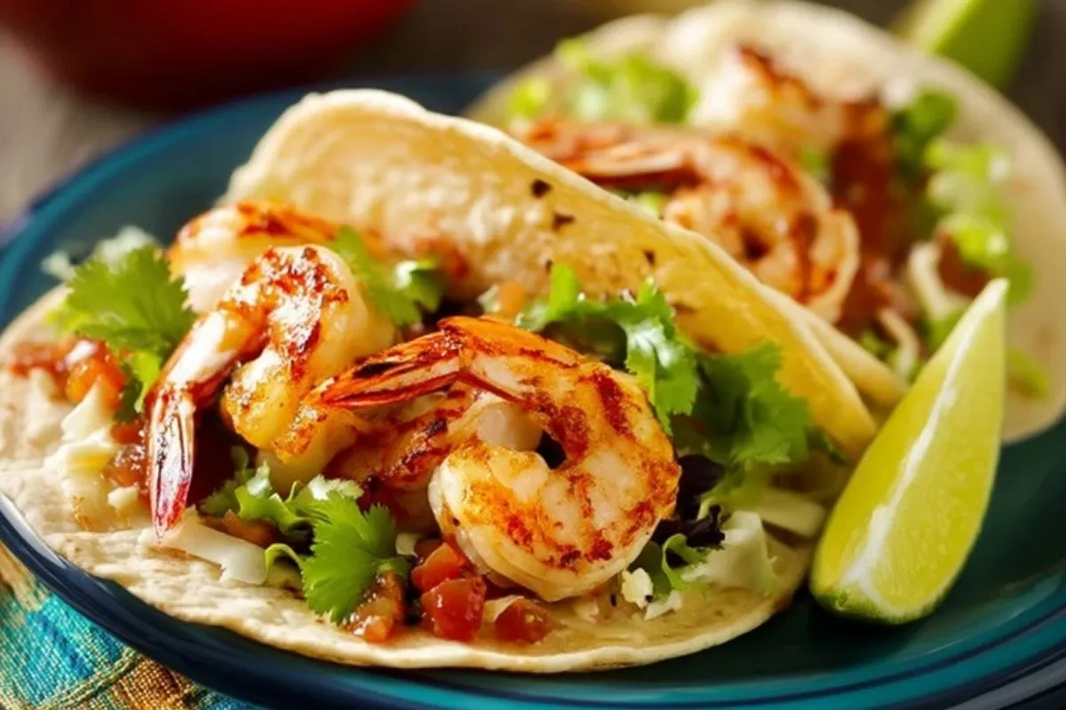 Tacos de crevettes grillées épicées