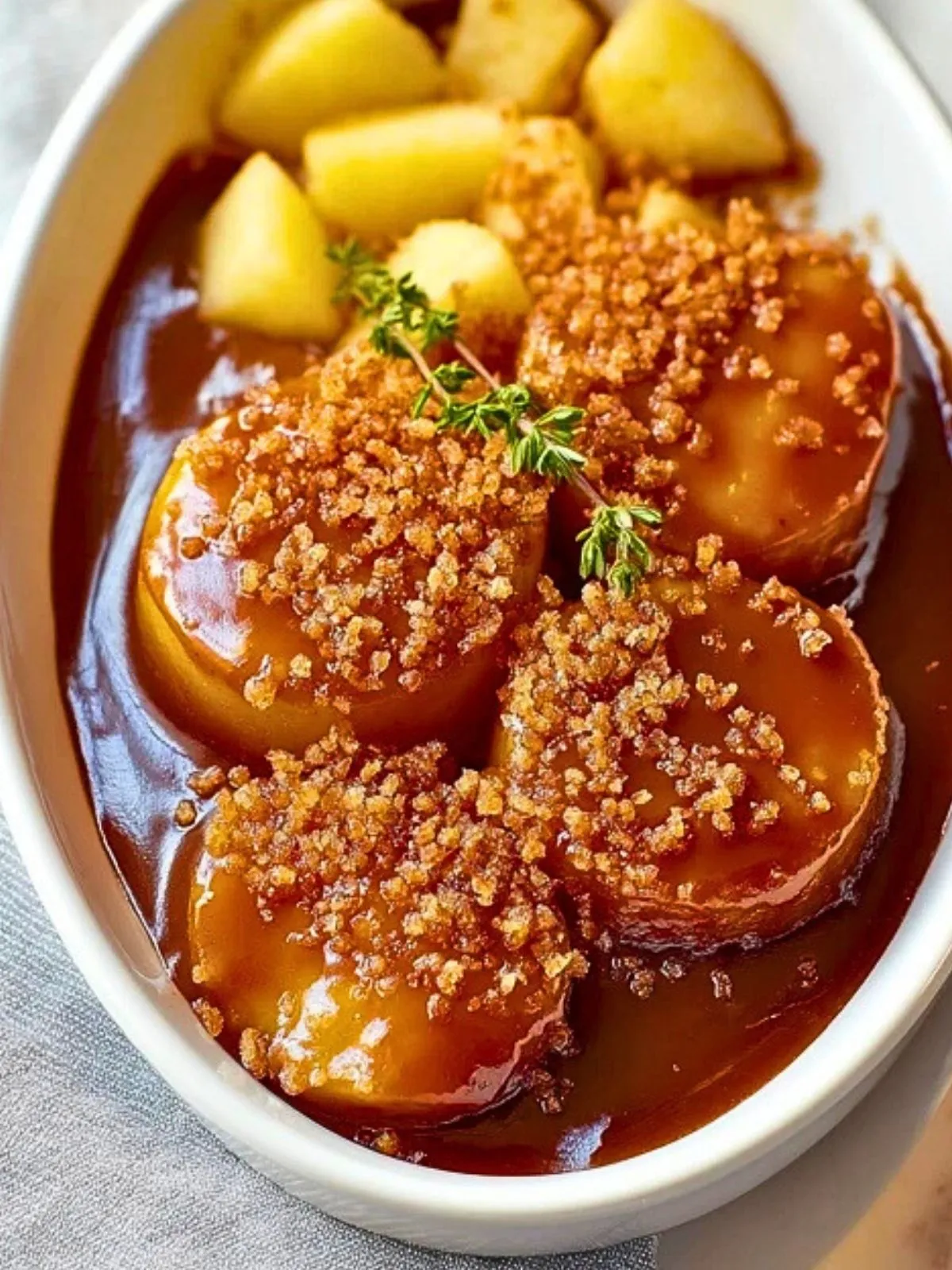 Trempette aux pommes caramélisées (1)