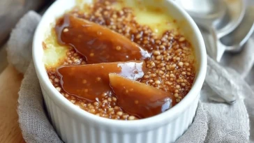 Trempette aux pommes caramélisées