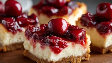 Barres De Cheesecake Aux Cerises