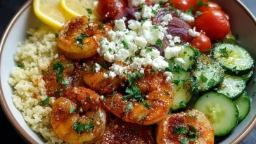 Bol De Crevettes Méditerranéen Facile