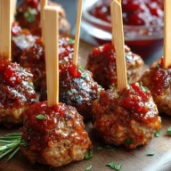 Brochettes De Mini Boulettes De Viande Faciles