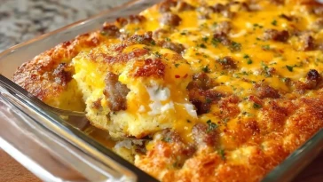 Casserole de Petit-Déjeuner aux Saucisses