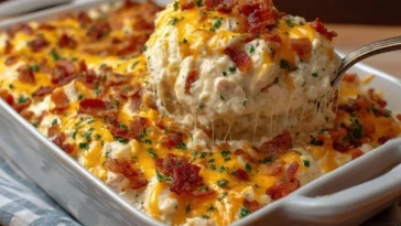 Casserole De Poulet Crémeuse Aux Bacon