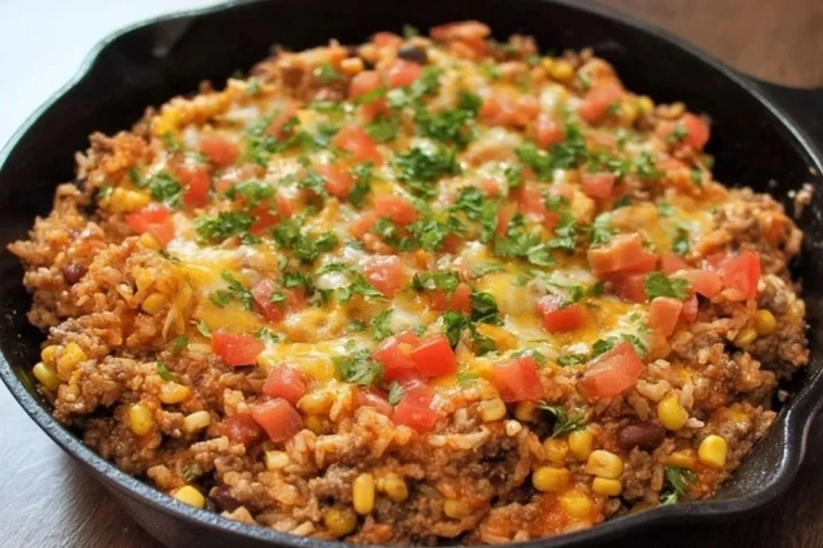 Casserole De Riz Mexicaine Facile À Une Poêle