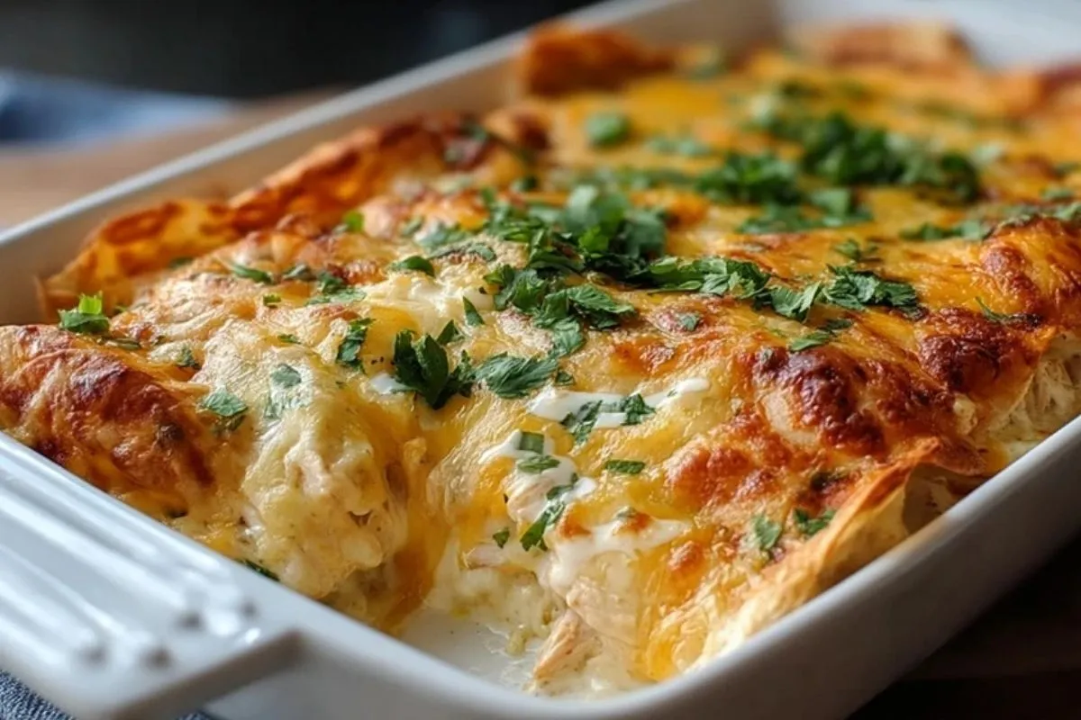 Casserole DEnchiladas Au Poulet Blanc
