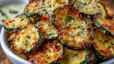 Chips de Courgette Parmesan Croustillantes à lAil