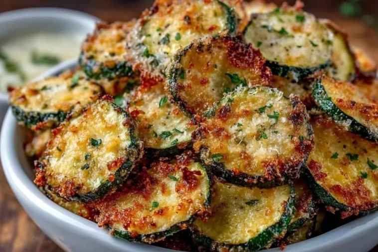 Chips de Courgette Parmesan Croustillantes à lAil