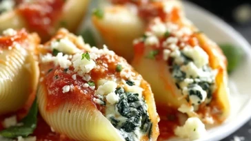 Coquilles Farcies Aux Épinards Et Fromage