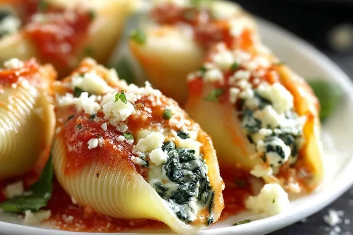 Coquilles Farcies Aux Épinards Et Fromage
