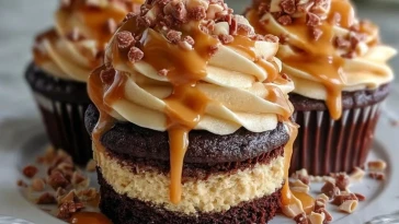 Cupcakes Au Chocolat Et Beurre De Cacahuète