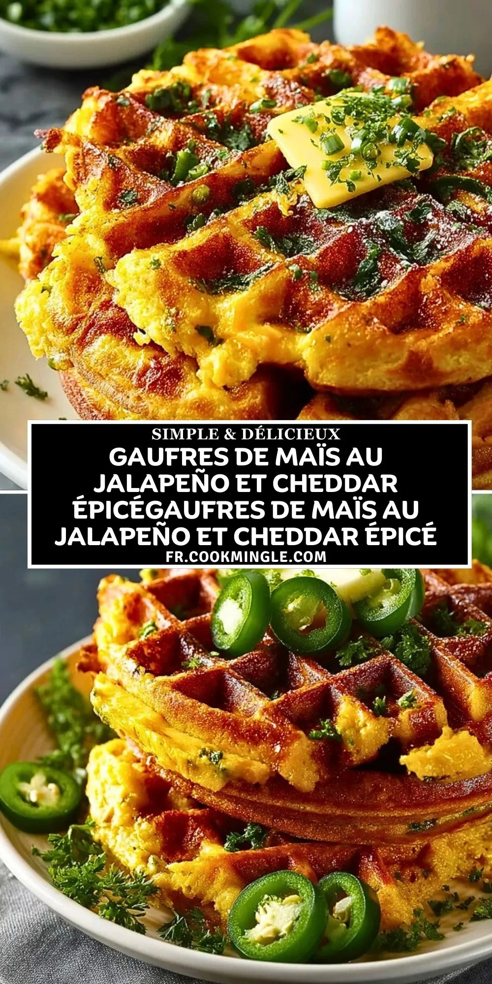 Gaufres De Maïs Au Jalapeño Et Cheddar Épicé (2)