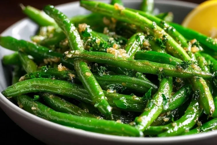 Haricots Verts Sautés à lAil et au Beurre