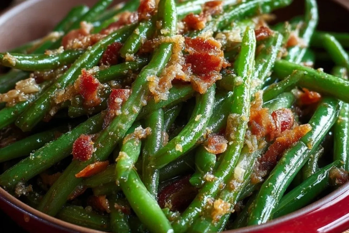 Haricots Verts Sautés Au Bacon