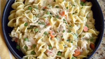 Nouilles Au Poulet Façon Tourte