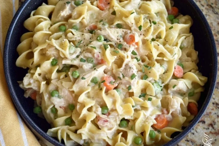 Nouilles Au Poulet Façon Tourte