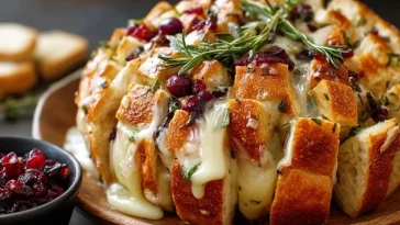 Pain Sourdough Au Brie Et À La Canneberge À Tirer