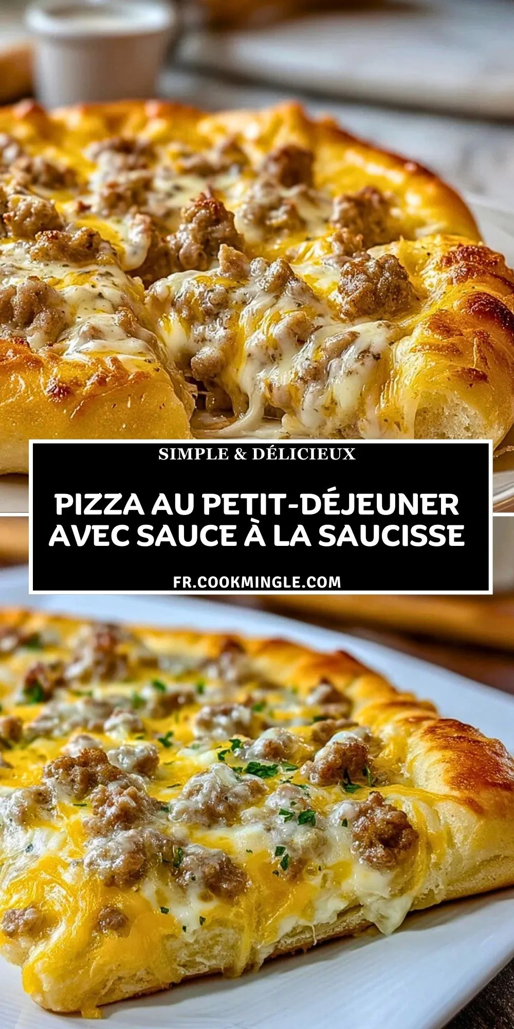 Pizza Au Petit-Déjeuner Avec Sauce À La Saucisse (2)