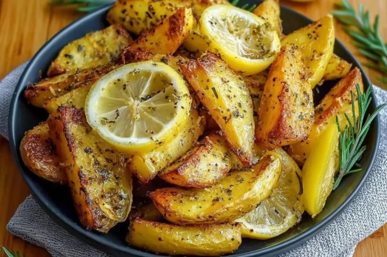 Pommes de Terre Grecques Citronnées Croquantes