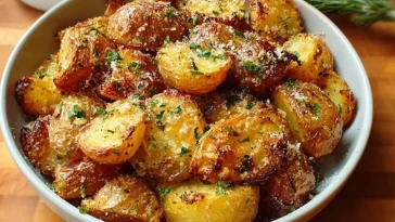 Pommes De Terre Rôties À LAil Et Au Parmesan