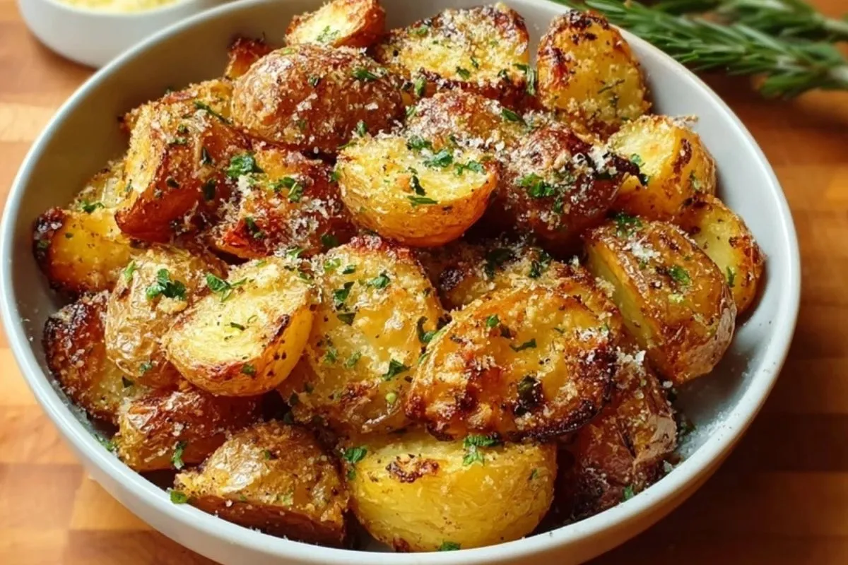 Pommes De Terre Rôties À LAil Et Au Parmesan