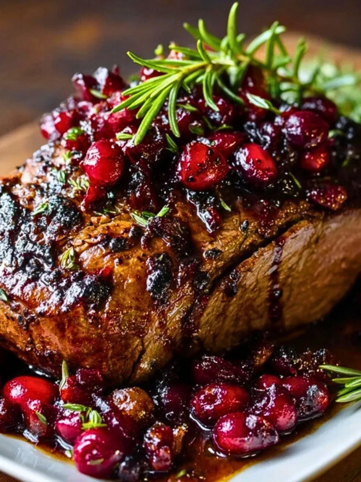 Rôti De Ribeye Aux Canneberges Et Vinaigre Balsamique (1)