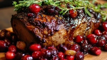 Rôti De Ribeye Aux Canneberges Et Vinaigre Balsamique