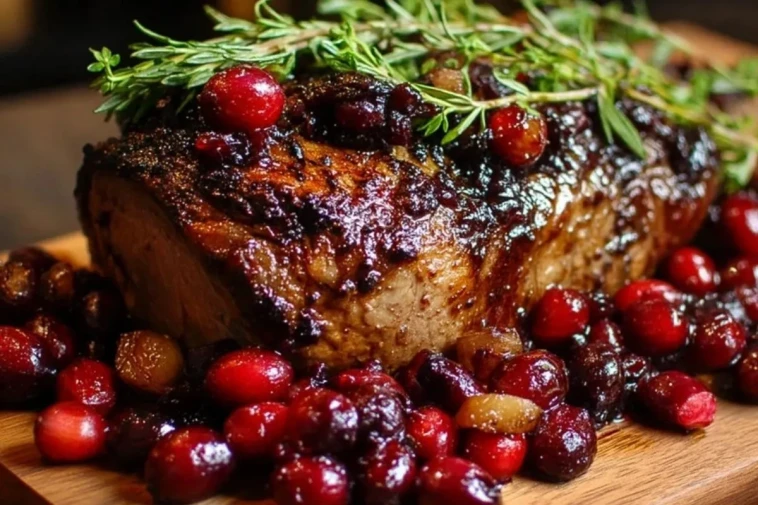 Rôti De Ribeye Aux Canneberges Et Vinaigre Balsamique