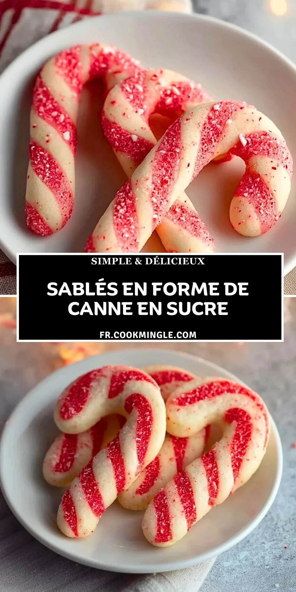 Sablés en Forme de Canne en Sucre (2)