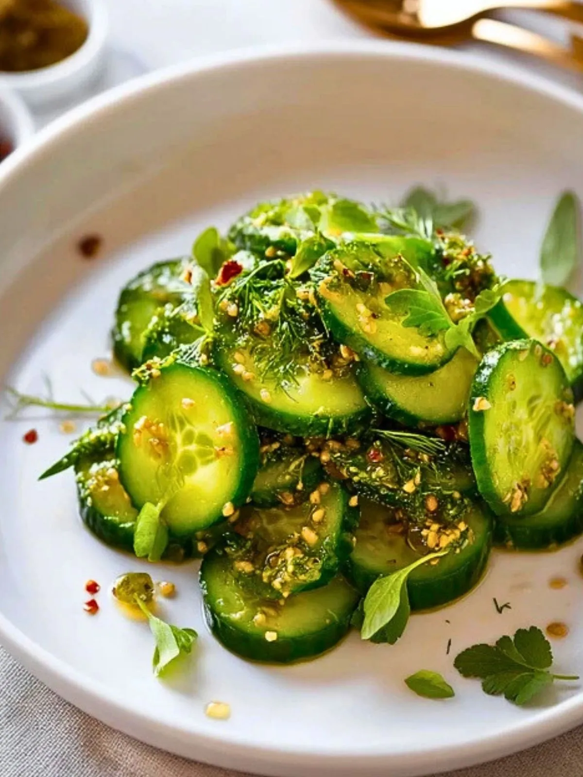 Salade De Concombres Écrasés À LAsiatique (1)
