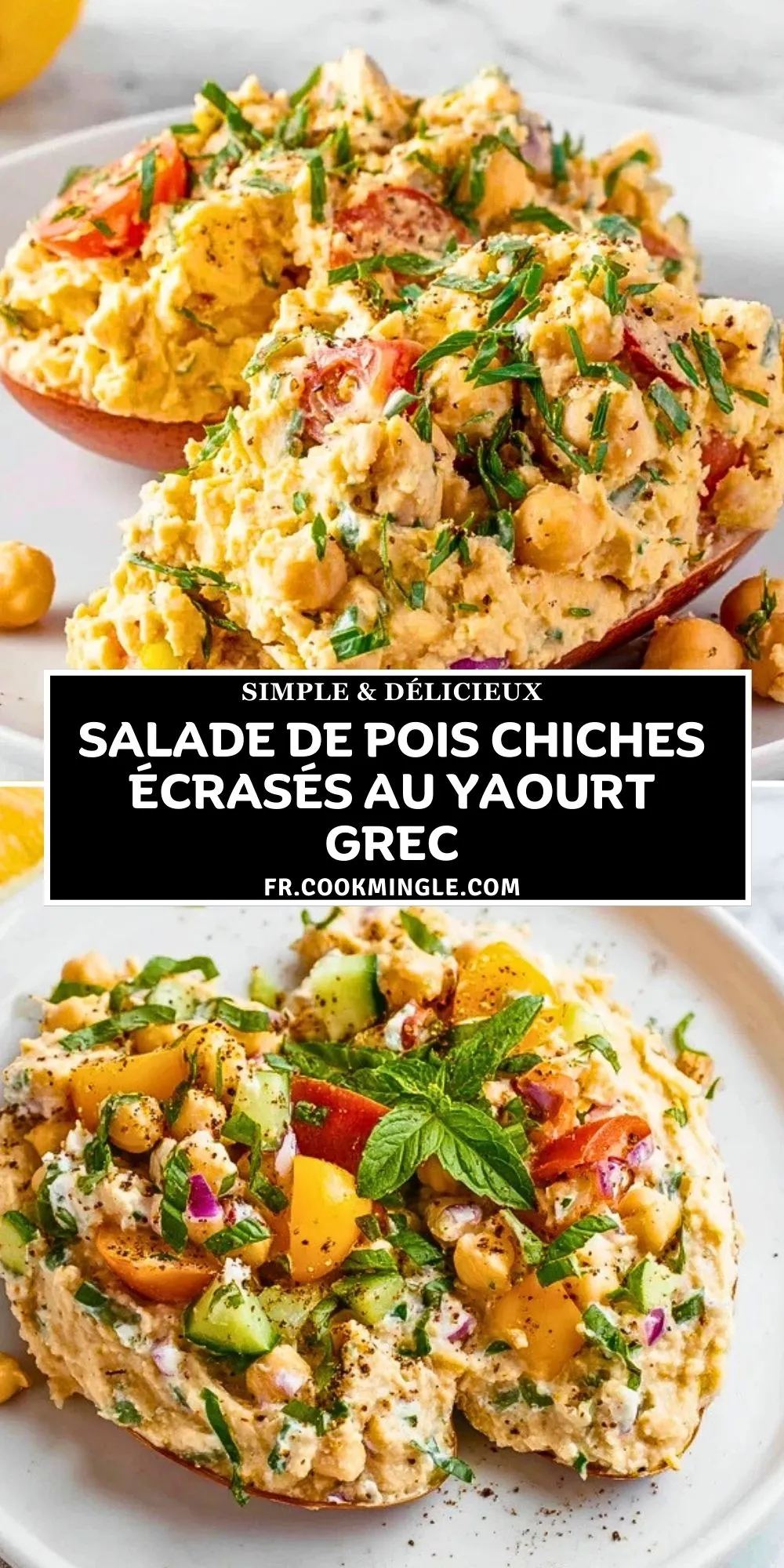 Salade De Pois Chiches Écrasés Au Yaourt Grec (2)