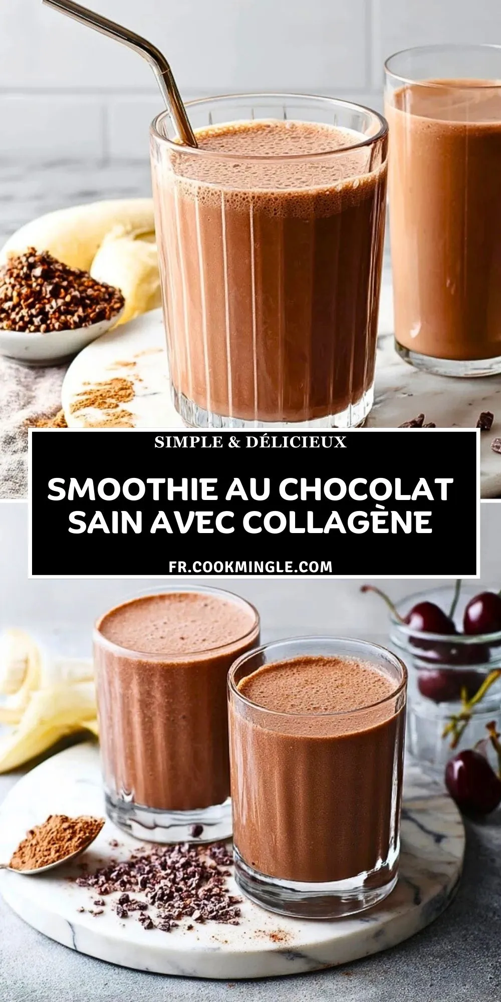 Smoothie Au Chocolat Sain Avec Collagène (2)