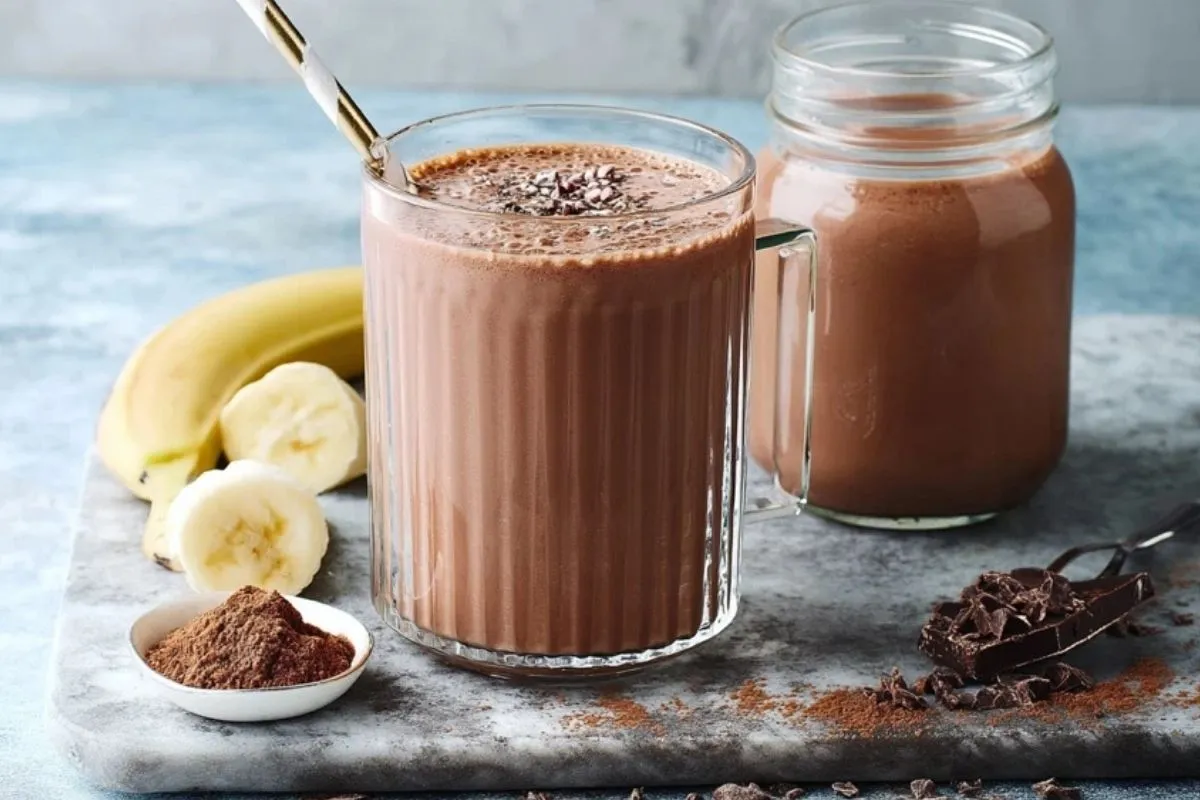 Smoothie Au Chocolat Sain Avec Collagène
