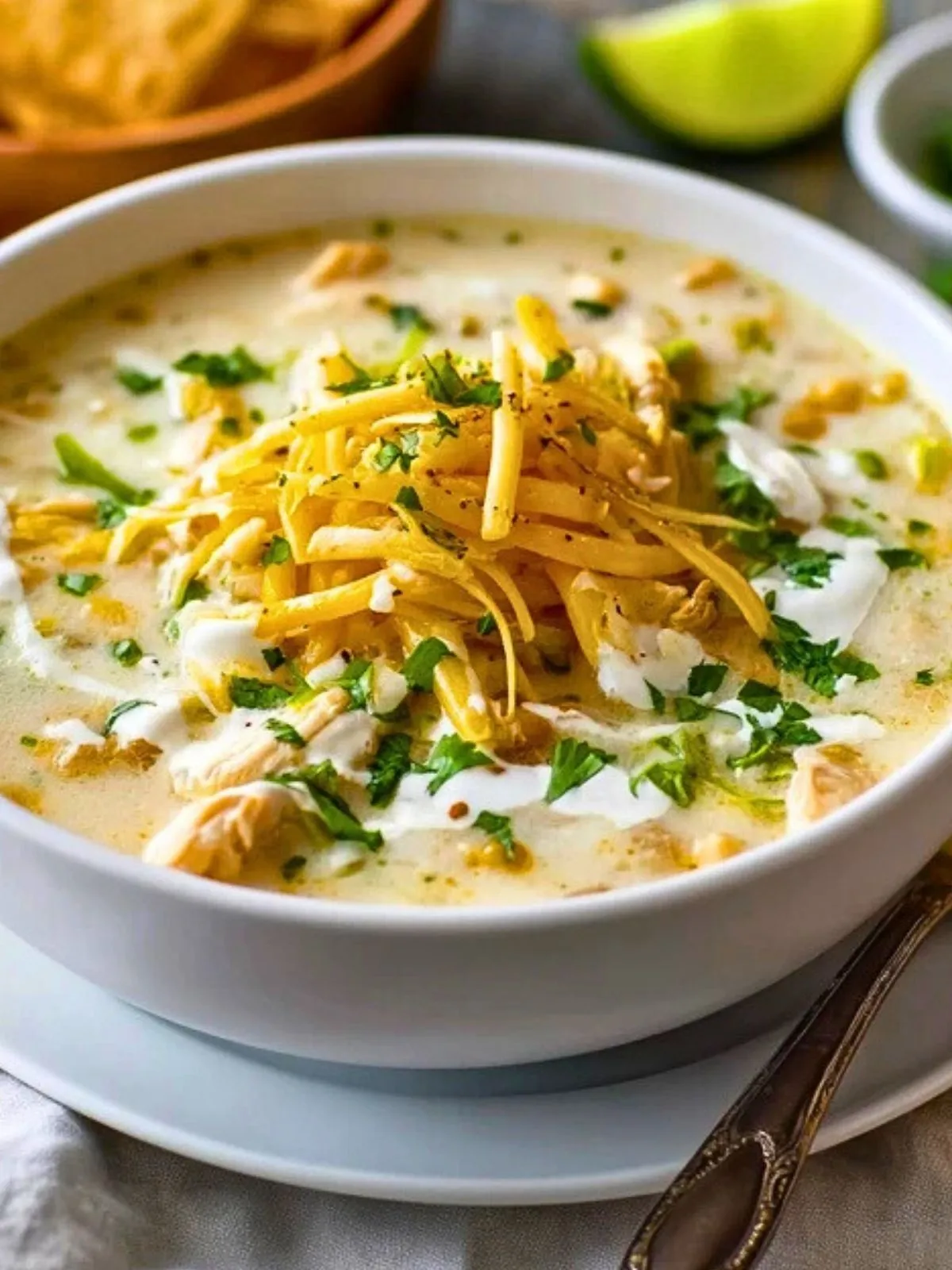 Soupe Crémeuse Aux Enchiladas De Poulet Blanc (1)