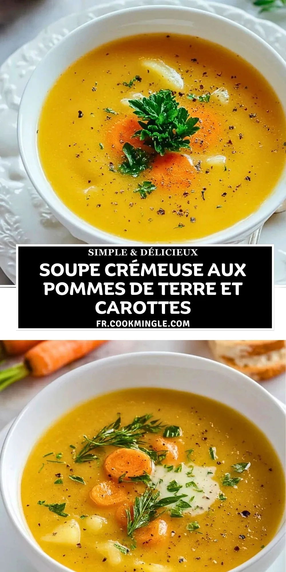 Soupe Crémeuse aux Pommes de Terre et Carottes (2)