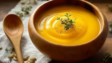 Soupe Crémeuse de Courge Giraumon Rôtie au Miel