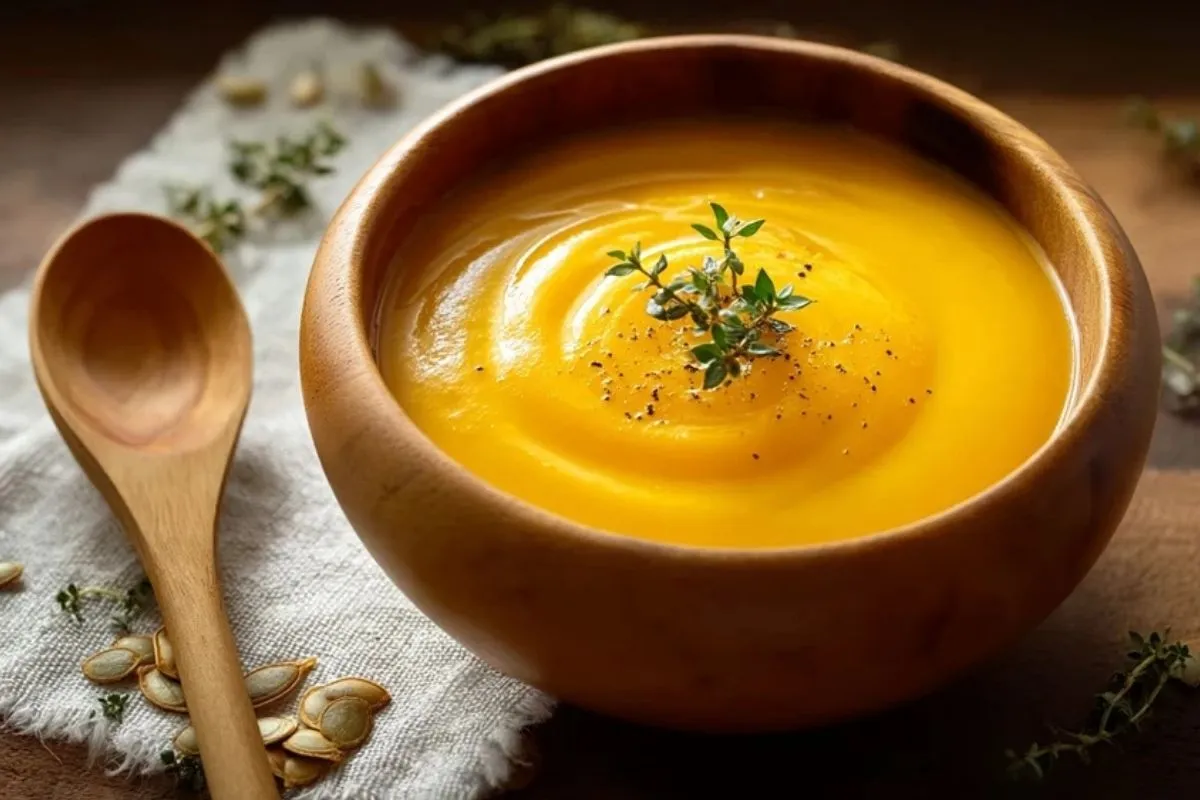 Soupe Crémeuse de Courge Giraumon Rôtie au Miel
