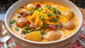 Soupe De Cheeseburger Maison Aux Pommes De Terre Nouvelles