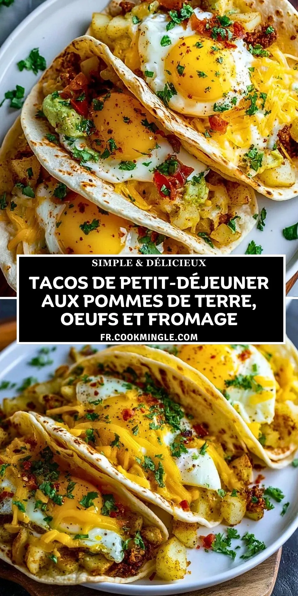 Tacos De Petit-Déjeuner Aux Pommes De Terre, Oeufs Et Fromage (2)