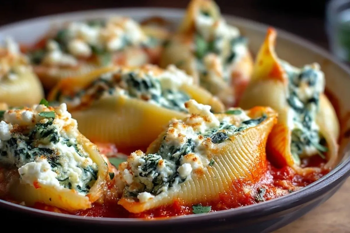 Coquilles Farcies aux Épinards et au Fromage