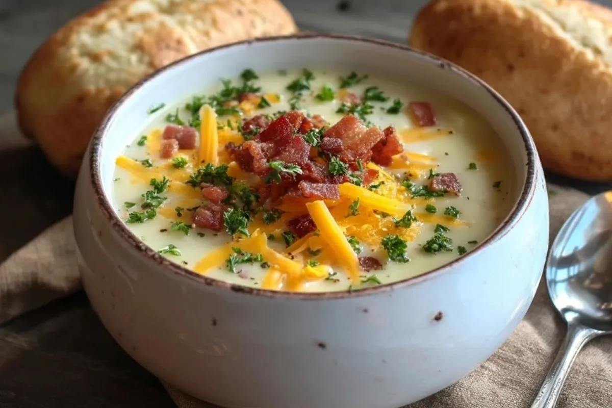 Soupe Crémeuse De Pommes De Terre Garnie
