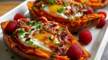 Bateaux de Patates Douces au Petit Déjeuner