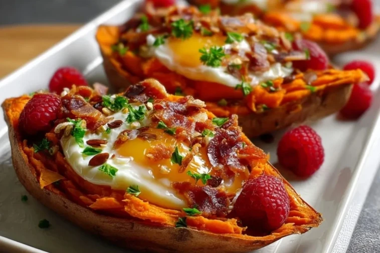 Bateaux de Patates Douces au Petit Déjeuner