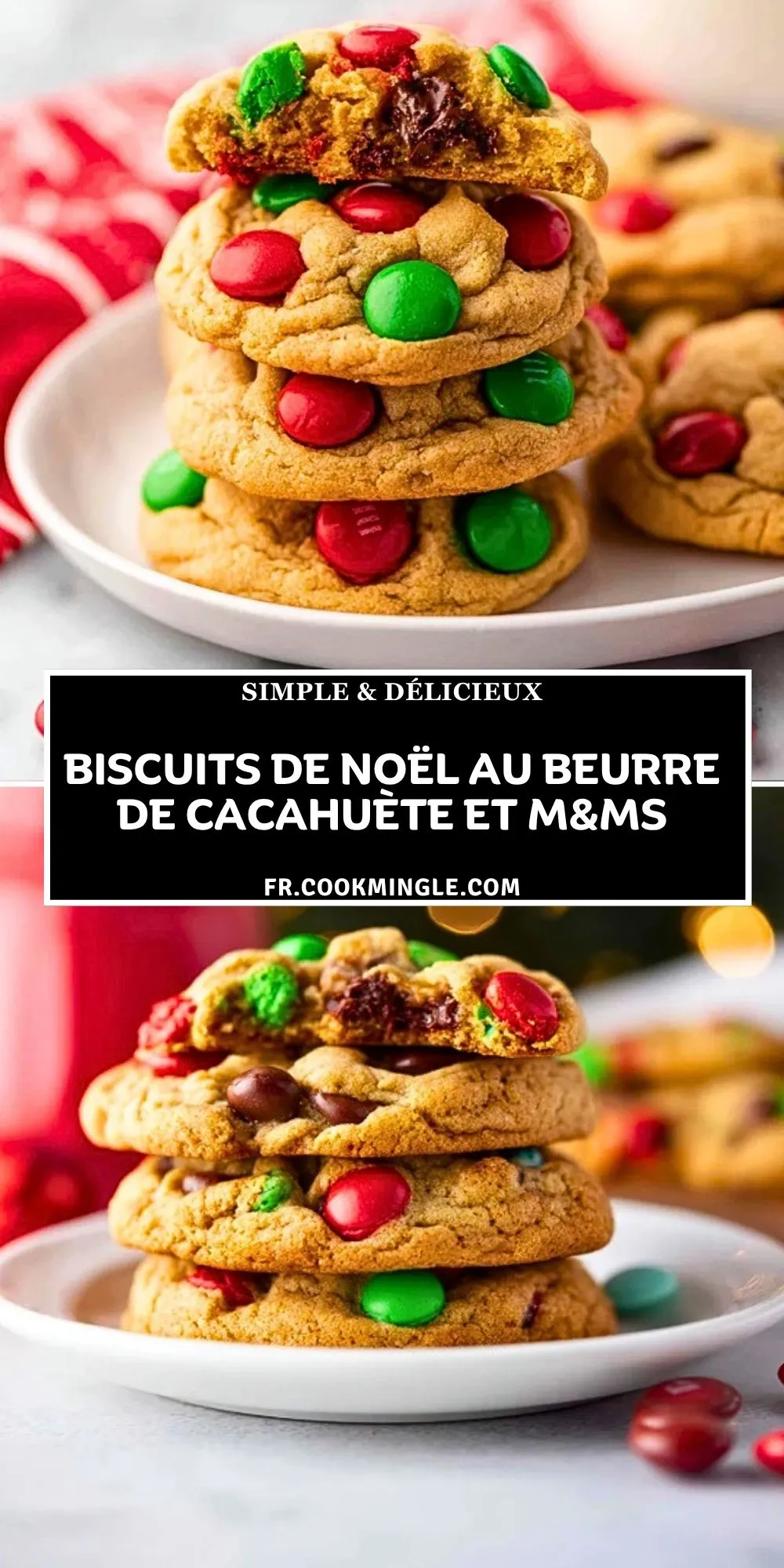 Biscuits de Noël au Beurre de Cacahuète et M&Ms (2)