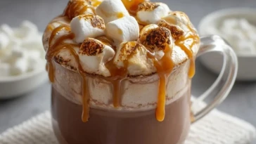 Cacao Chaud Caramel Et Guimauves