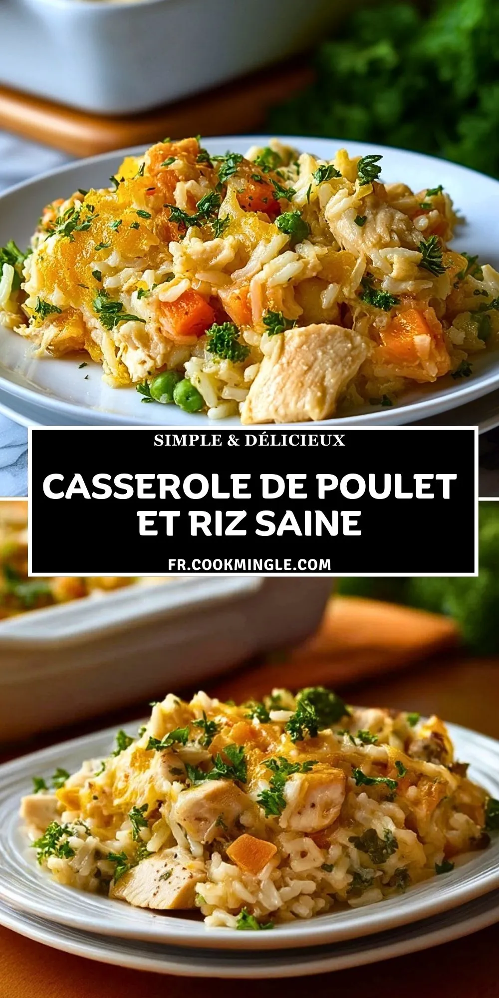 Casserole De Poulet Et Riz Saine - Pin 1